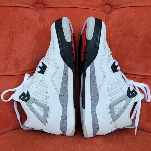 Nike Air Jordan 4 Retro OG White Cement PS PRESCHOOL Shoes IB4388-100 Sz. 2.5Y - Picture 6 of 9